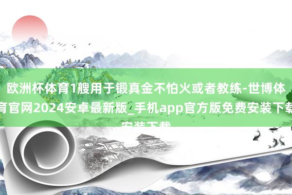 欧洲杯体育1艘用于锻真金不怕火或者教练-世博体育官网2024安卓最新版_手机app官方版免费安装下载