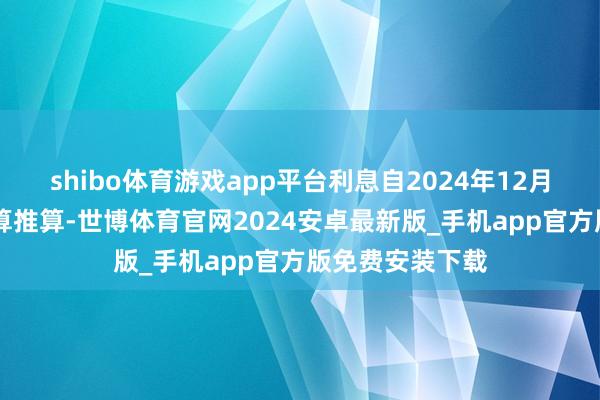 shibo体育游戏app平台利息自2024年12月16日起运行盘算推算-世博体育官网2024安卓最新版_手机app官方版免费安装下载