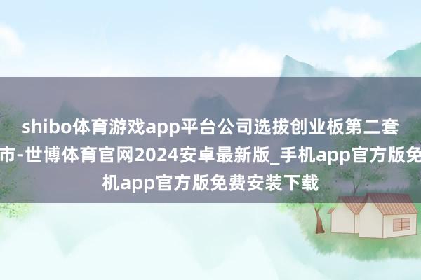 shibo体育游戏app平台公司选拔创业板第二套规范讲演上市-世博体育官网2024安卓最新版_手机app官方版免费安装下载