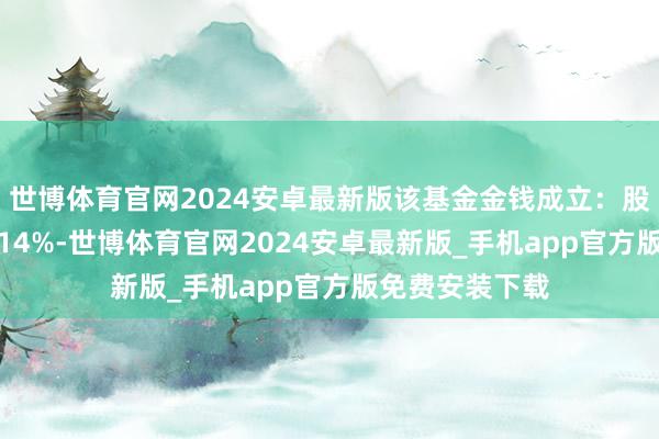 世博体育官网2024安卓最新版该基金金钱成立：股票占净值比9.14%-世博体育官网2024安卓最新版_手机app官方版免费安装下载