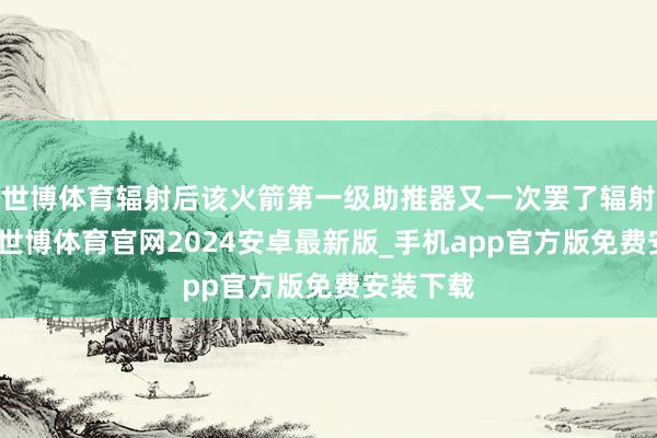 世博体育辐射后该火箭第一级助推器又一次罢了辐射塔回收-世博体育官网2024安卓最新版_手机app官方版免费安装下载